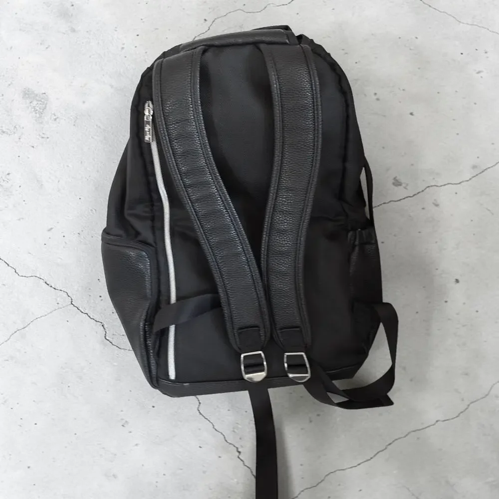 Itzy Ritzy Boss Backpack Diaper Bag Black Herringbone 19x12x7